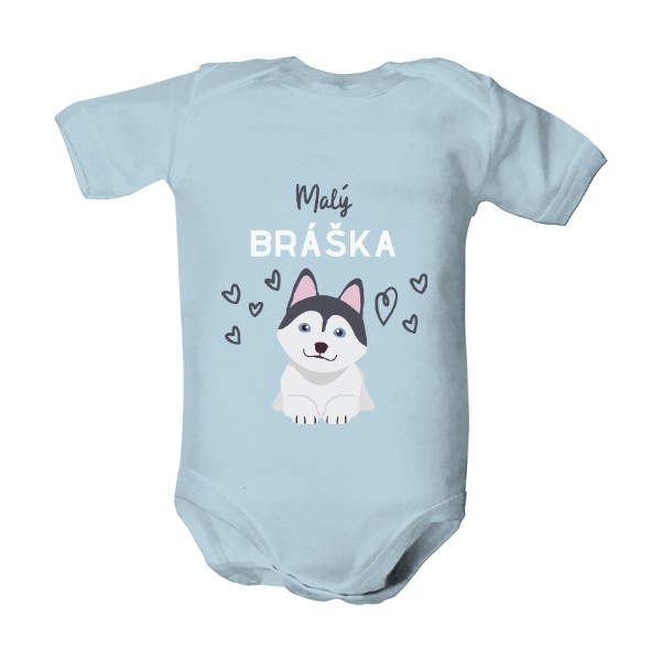 Dětské body  s potiskem Malý bráška - Husky